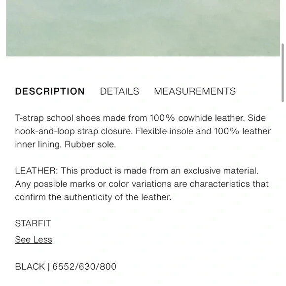 Zara Kids NWT leather black mary jane school shoes 6552/630 - Picture 9 of 13